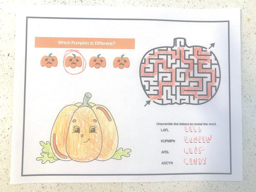 Fall Activity Sheet - Children's Ministry Deals