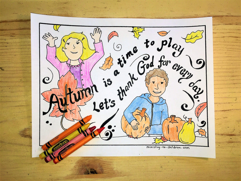 FREE Fall Coloring Page