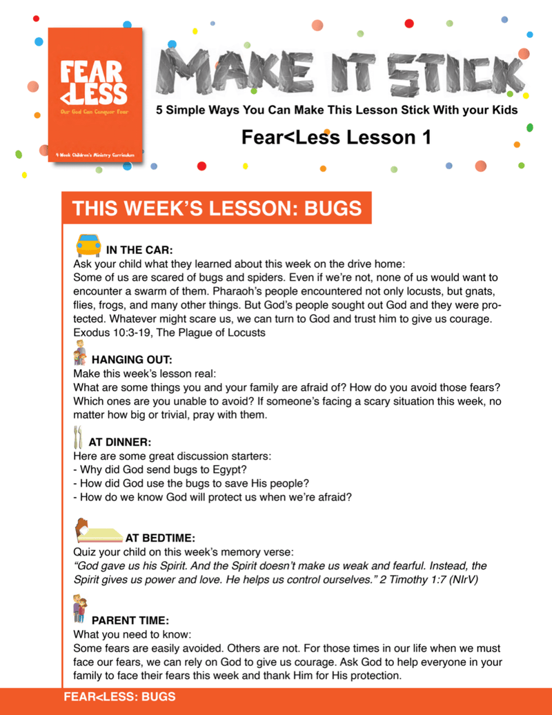 Load image into Gallery viewer, Fear Less 4-Week Children&#39;s Ministry Curriculum - Children&#39;s Ministry Deals
