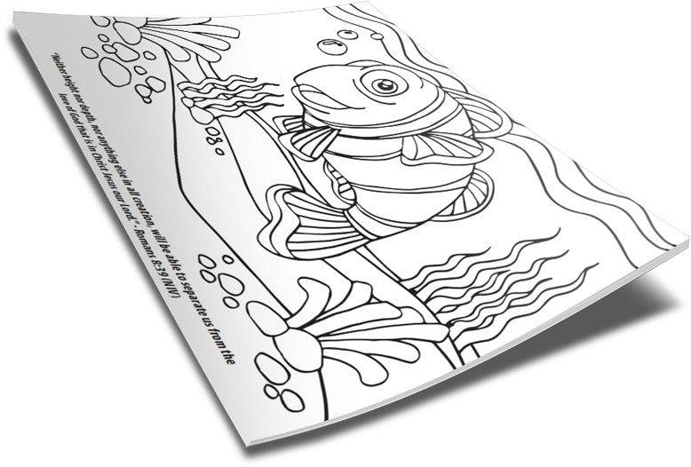 Load image into Gallery viewer, FREE Finding Jesus Under the Sea Coloring Page

