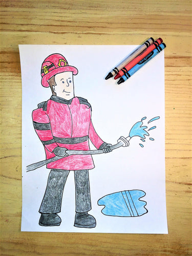 FREE Fireman Coloring Page