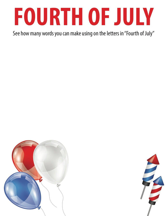Fourth of July Word Jumble