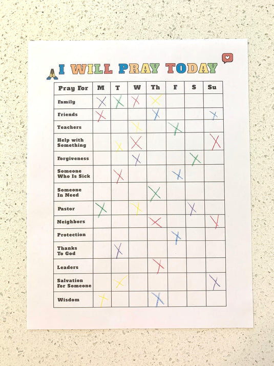 FREE Daily Prayer Checklist For Kids - Children's Ministry Deals