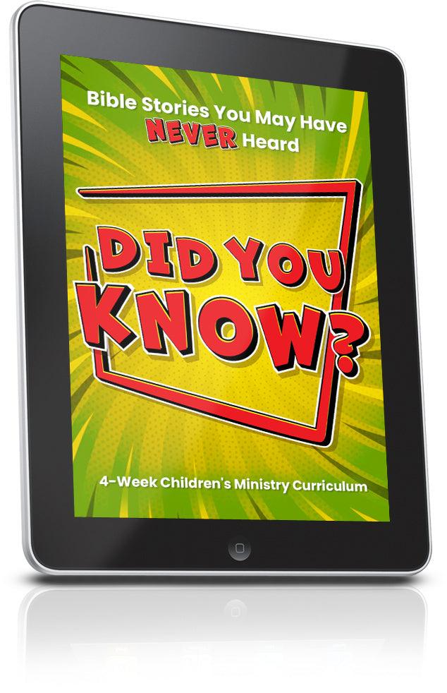 FREE Did You Know? Sunday School Lesson - Children's Ministry Deals