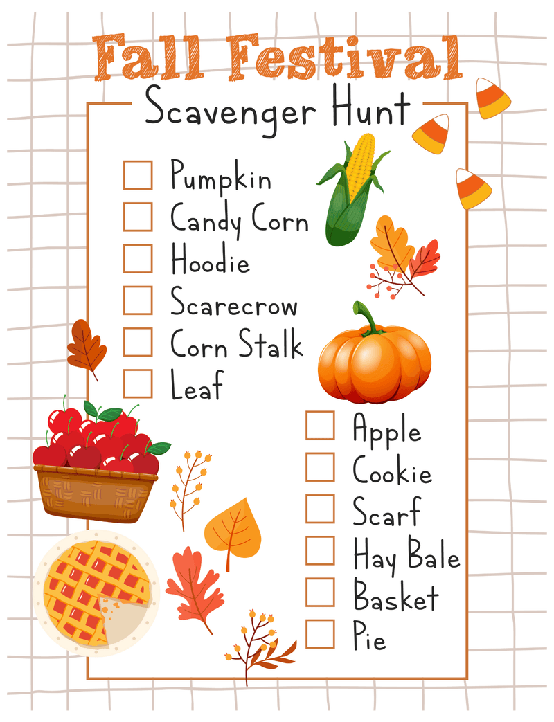 FREE Fall Festival Scavenger Hunt - Children's Ministry Deals