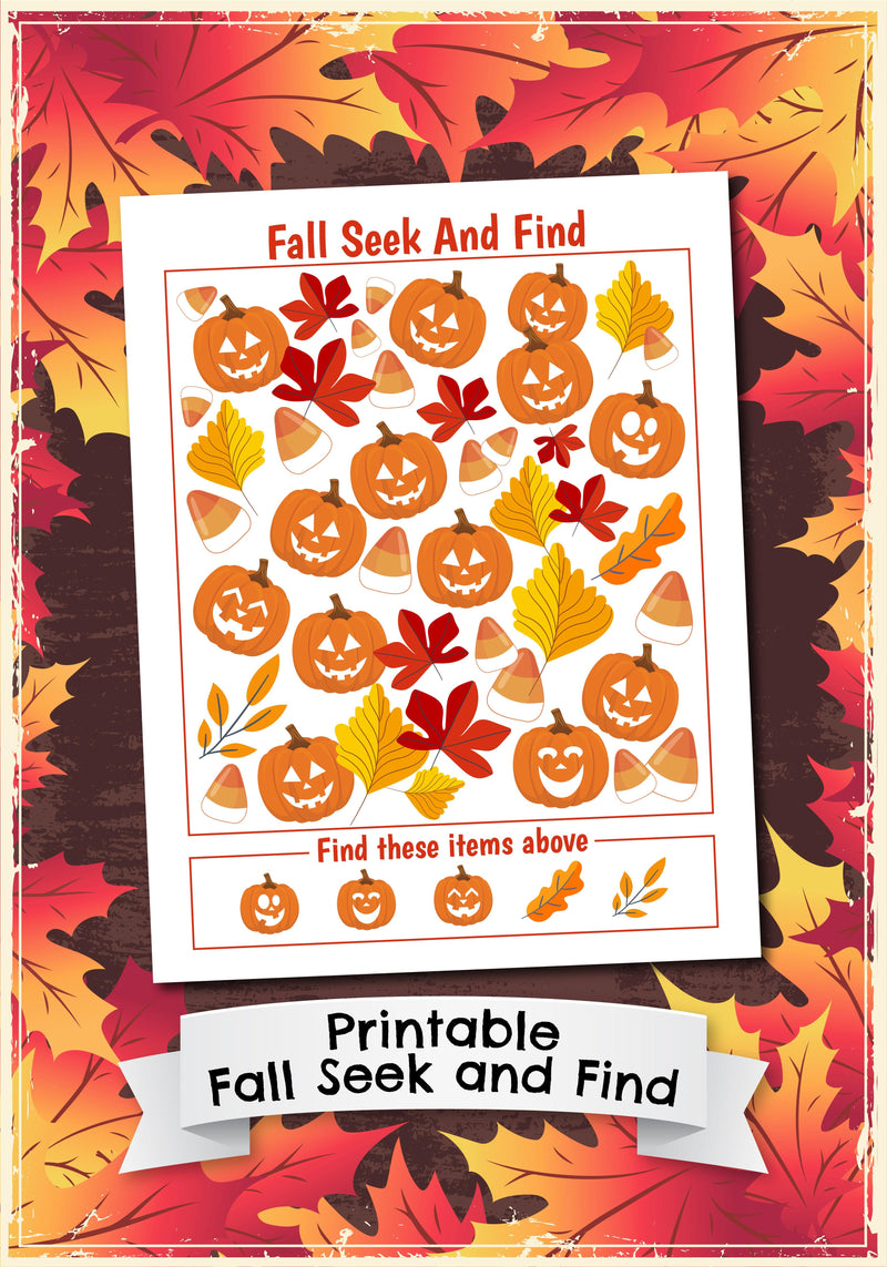 FREE Fall Seek And Find Worksheet