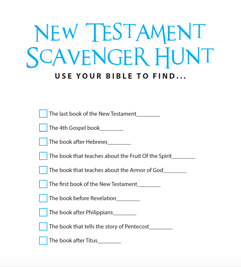 New Testament Scavenger Hunt