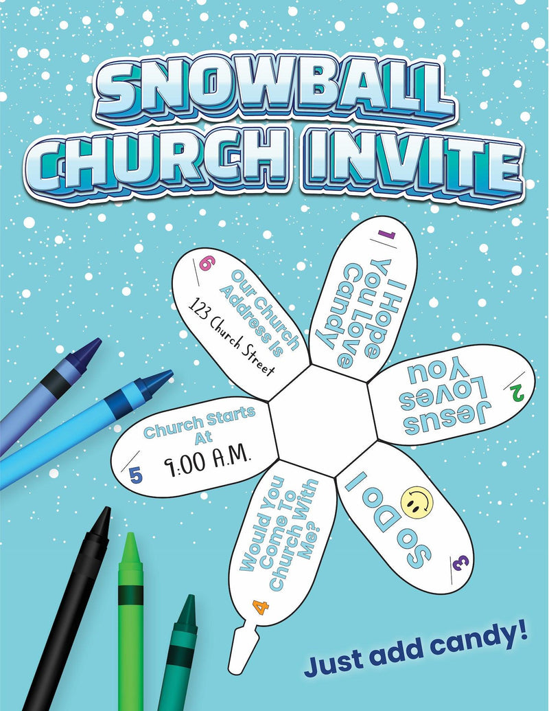 Load image into Gallery viewer, FREE Snowball Church Invitation - Children&#39;s Ministry Deals
