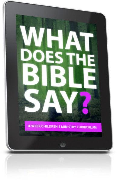 FREE What Does the Bible Say? Children's Ministry Lesson