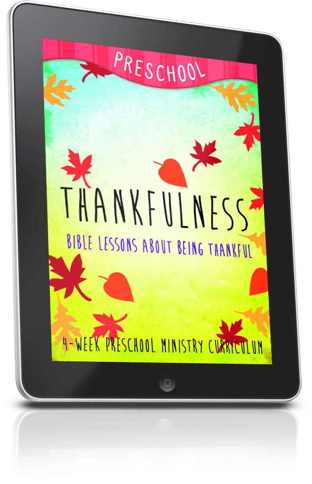 FREE Thankfulness Preschool Ministry Lesson - Children's Ministry Deals