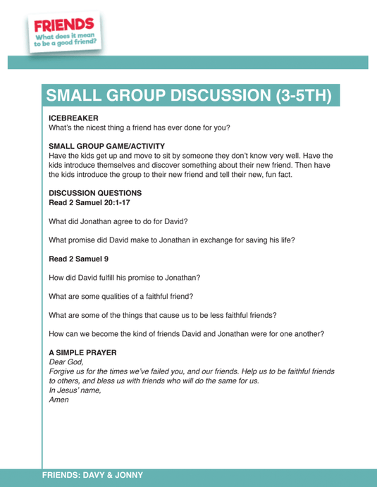 Friends 4-Week Children's Ministry Curriculum - Children's Ministry Deals