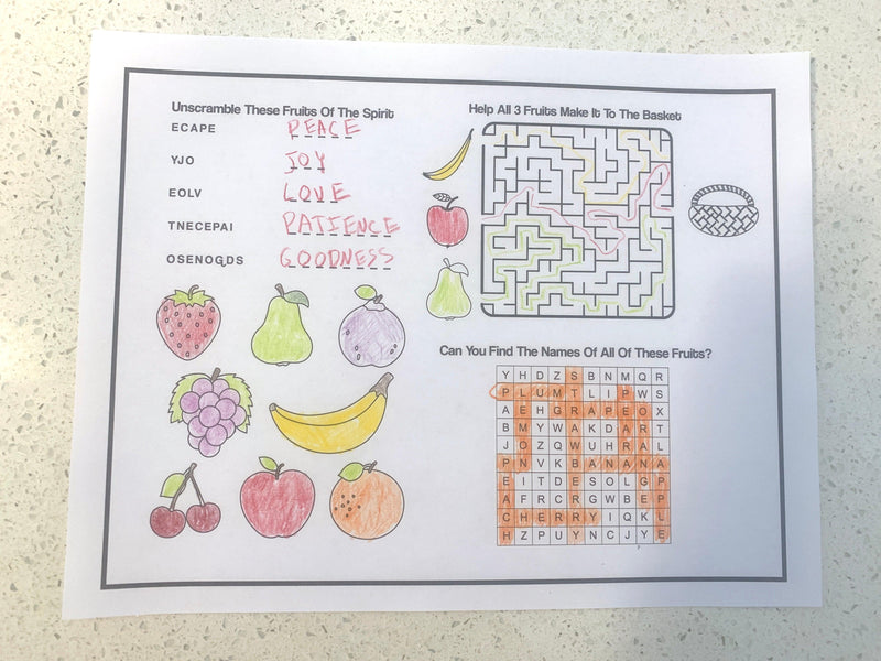 Load image into Gallery viewer, Fruit of the Spirit Activity Sheet - Children&#39;s Ministry Deals

