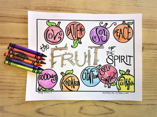 FREE Fruit of the Spirit Coloring Page