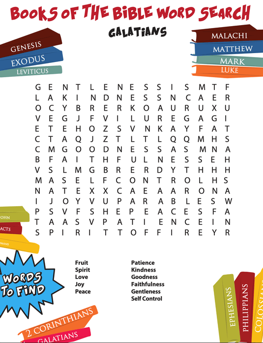 Galatians Bible Word Search - Children's Ministry Deals