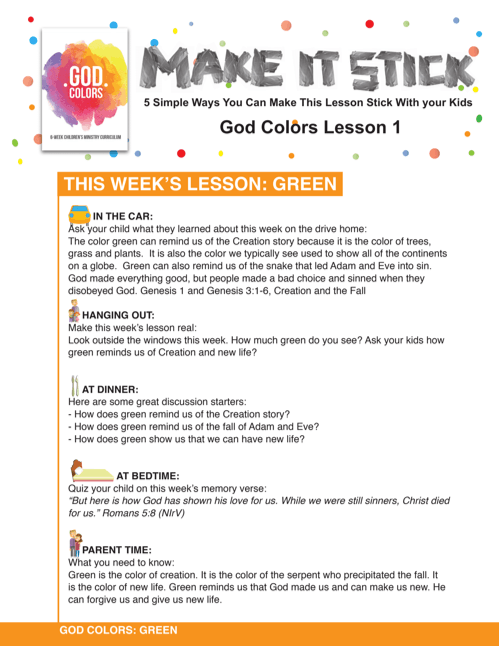God Colors 6-Week Children’s Ministry Curriculum - Children's Ministry Deals