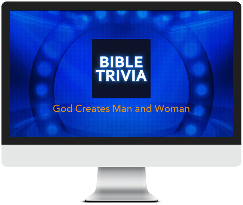 God Creates Man and Woman Bible Trivia Game for Kids