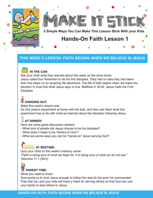 Load image into Gallery viewer, Hands On Faith 6-Week Children&#39;s Ministry Curriculum - Children&#39;s Ministry Deals
