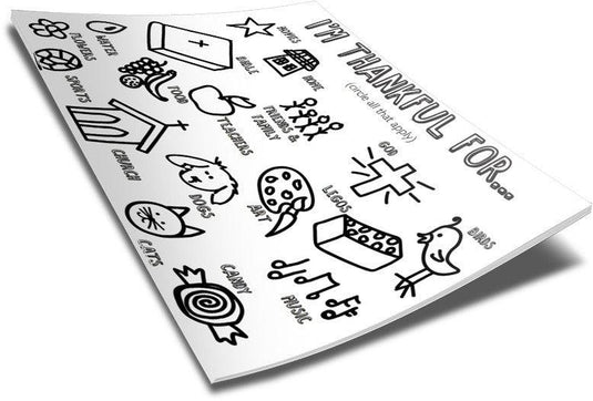 FREE I'm Thankful Coloring Page