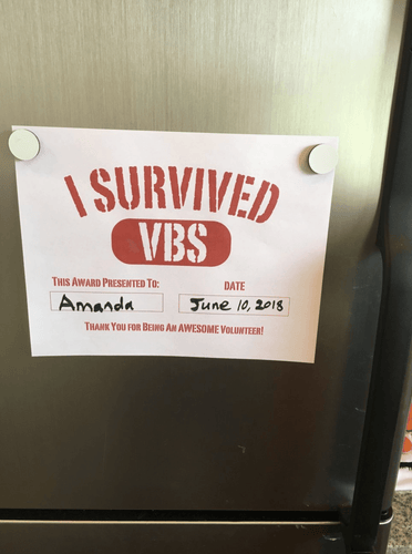 Free VBS Volunteer Appreciation and Thank You Ideas