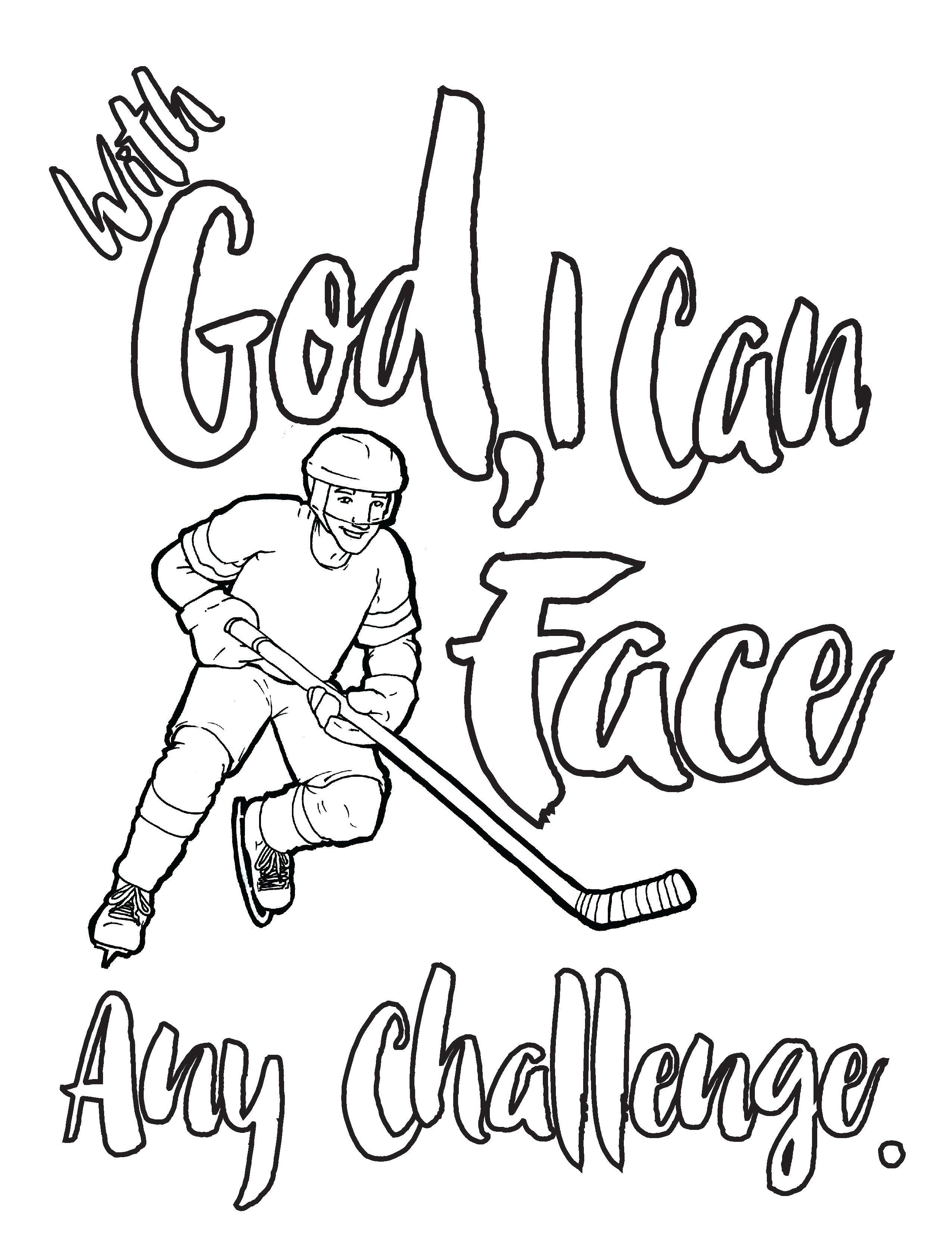 Ice Hockey Coloring Page