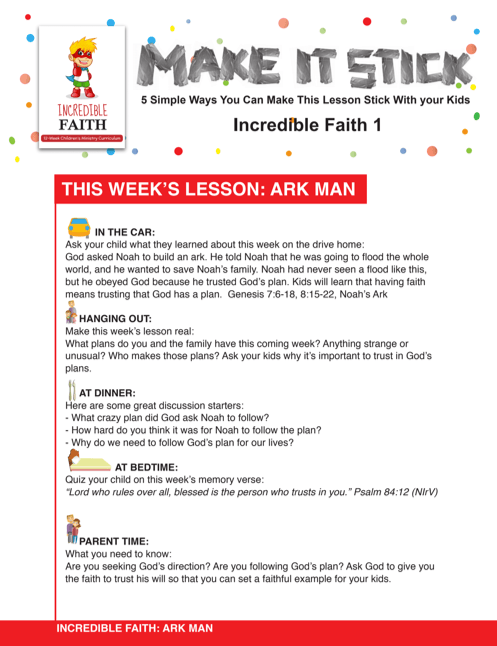 Incredible Faith 12-Week Children's Ministry Curriculum - Children's Ministry Deals