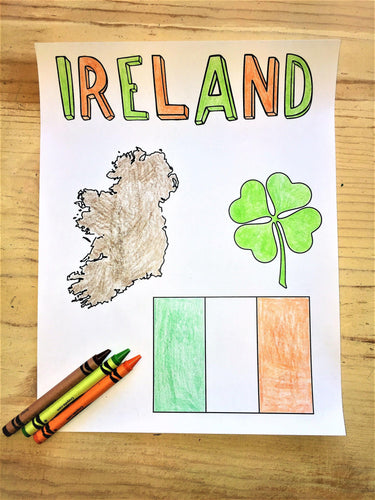 FREE Ireland Coloring Page