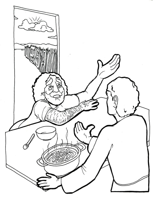 Jacob and Esau Coloring Page