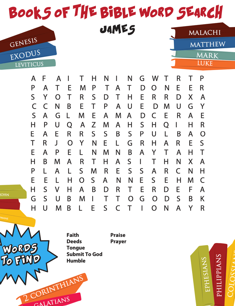 James Bible Word Search - Children's Ministry Deals