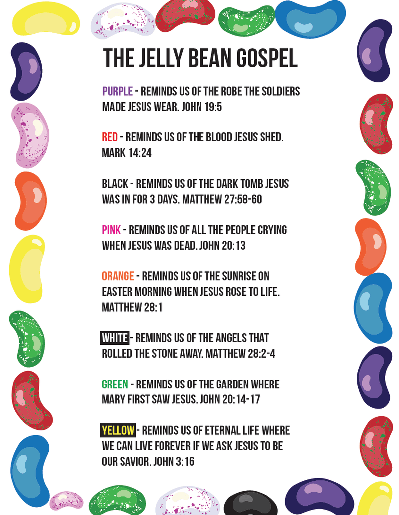 Jelly Bean Gospel Cards for Kids