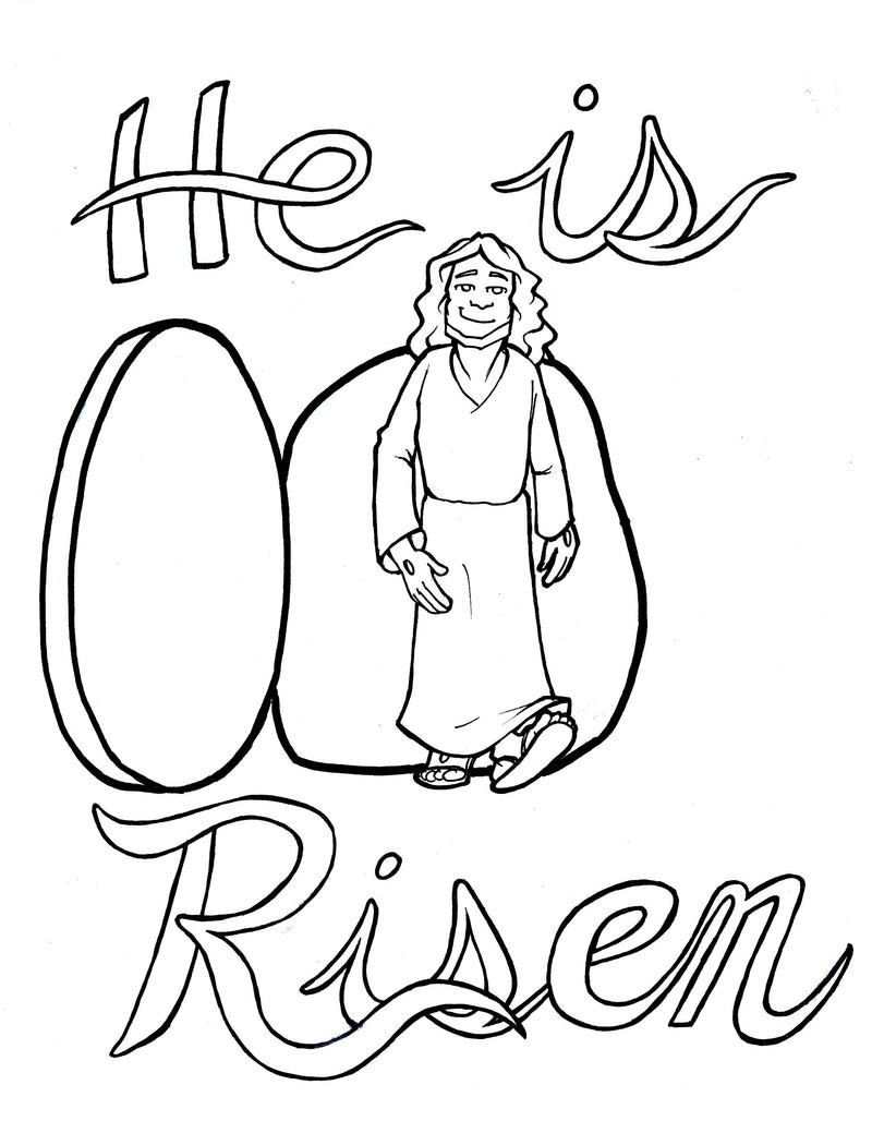 Load image into Gallery viewer, Jesus Is Risen Coloring Page
