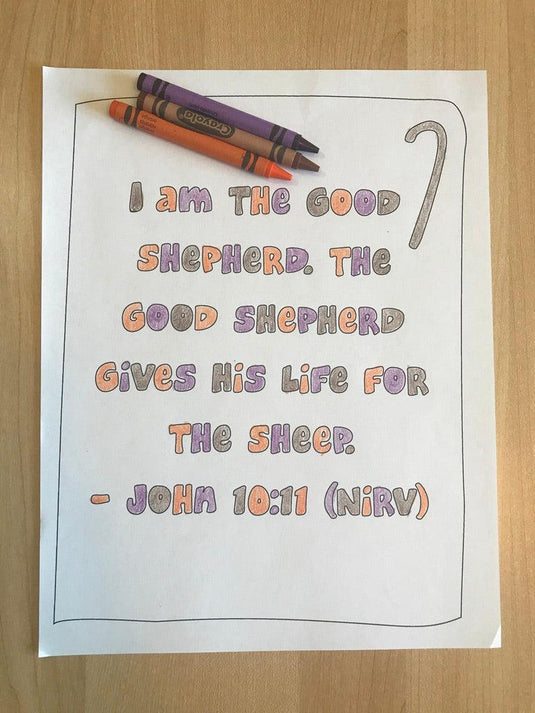 John 10:11 Bible Verse Coloring Page