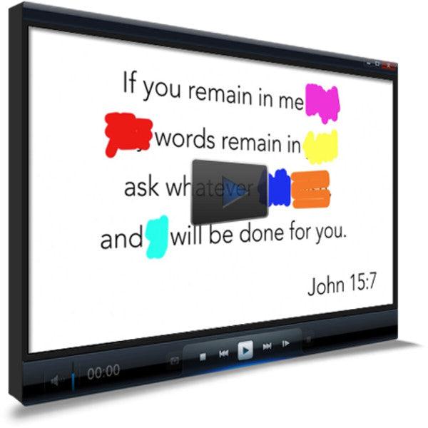 John 15:7 Memory Verse Video