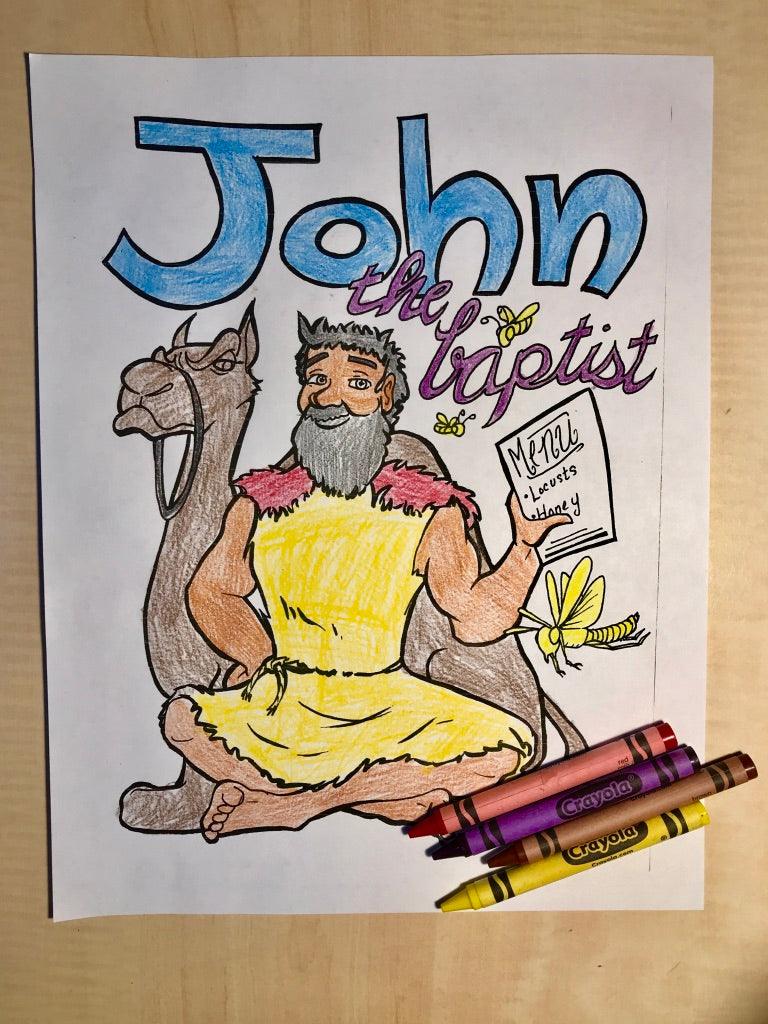 Load image into Gallery viewer, John the Baptist Coloring Page
