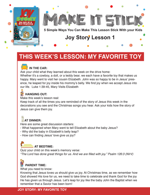 Joy Story 4-Week Children’s Ministry Curriculum - Children's Ministry Deals