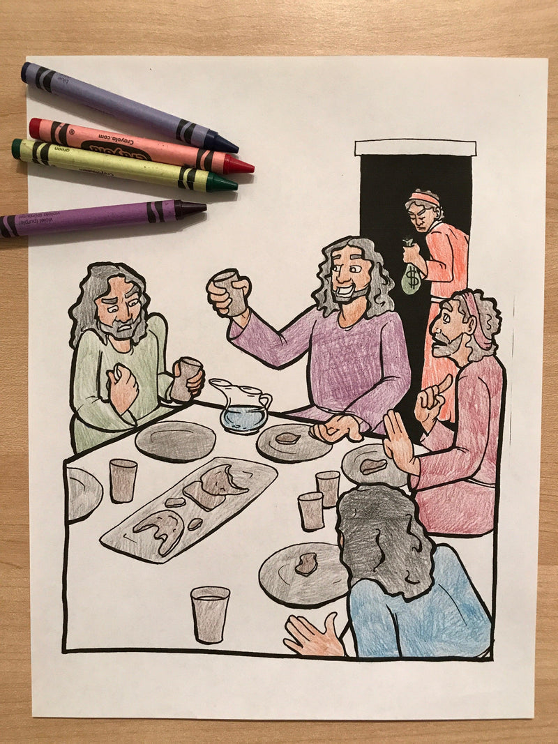 Last Supper Coloring Page 