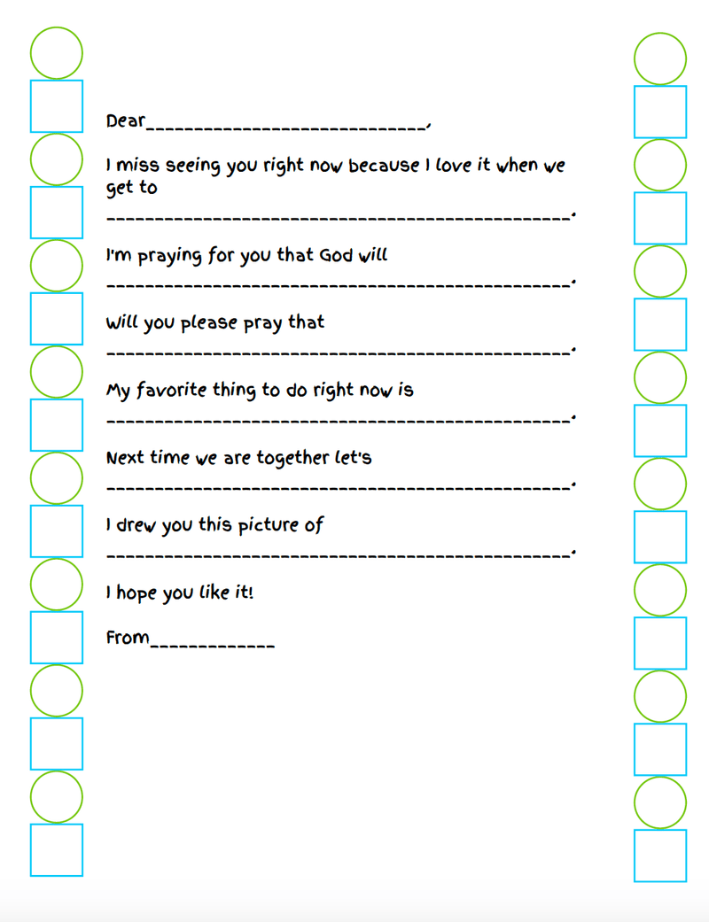 Letter Writing Templates For Kids - Children's Ministry Deals