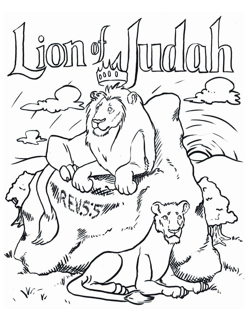 Load image into Gallery viewer, Lion of Judah Coloring Page
