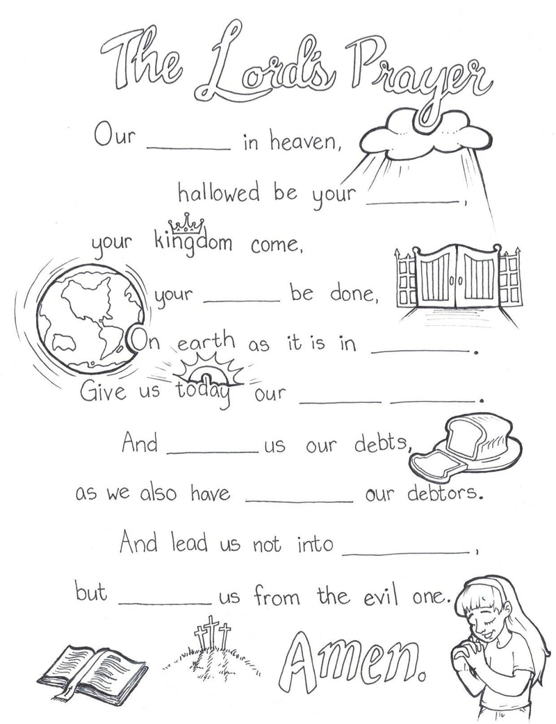 Lord's Prayer Coloring Page