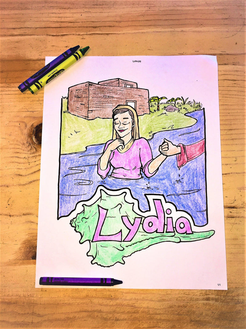Load image into Gallery viewer, Lydia Coloring Page
