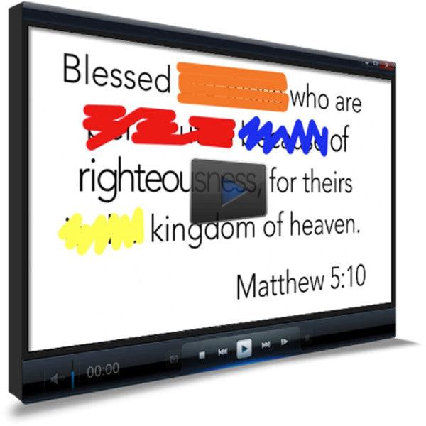 Matthew 5:10 Memory Verse Video
