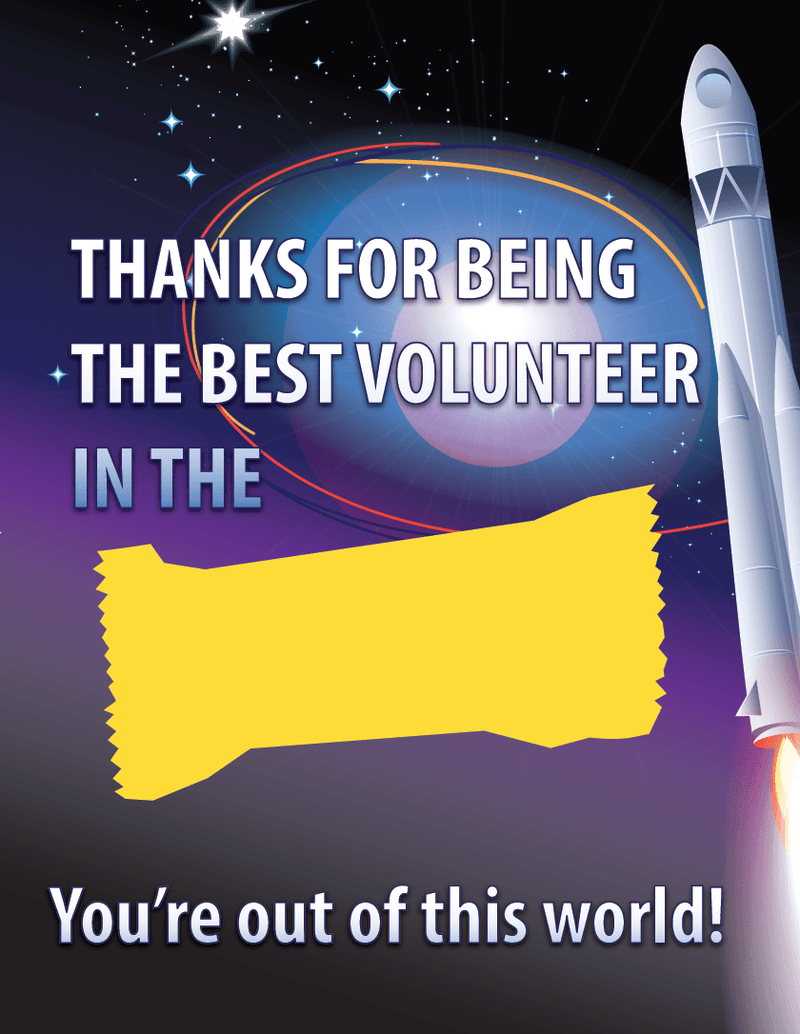 Milky Way Volunteer Thank You Note