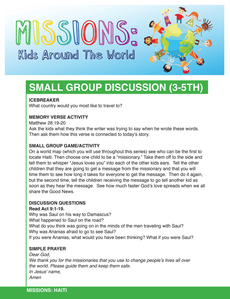 Load image into Gallery viewer, Missions: Kids Around The World 8-Week Children&#39;s Ministry Curriculum - Children&#39;s Ministry Deals
