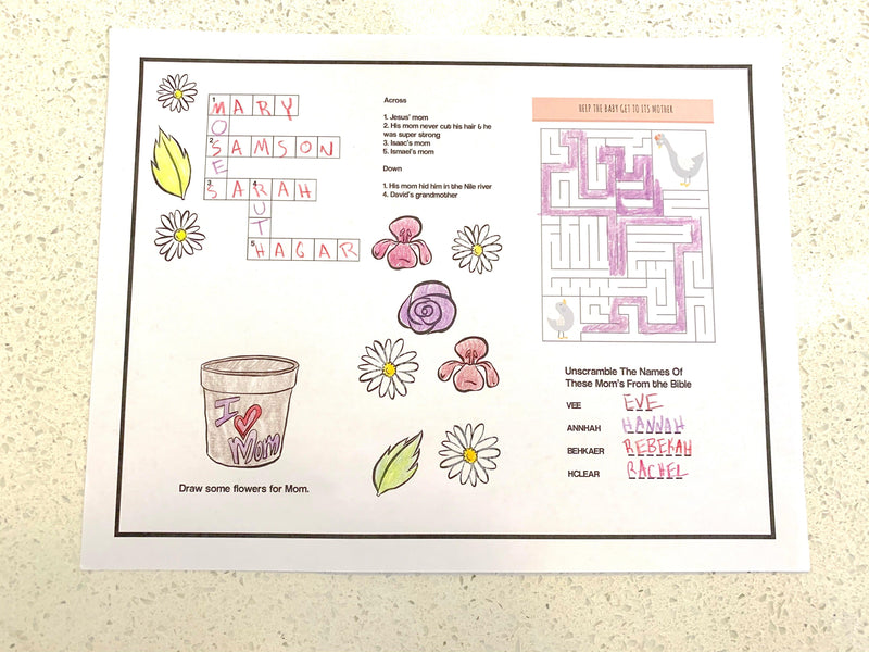 Mother's Day Activity Sheet for Kids Church - Children's Ministry Deals