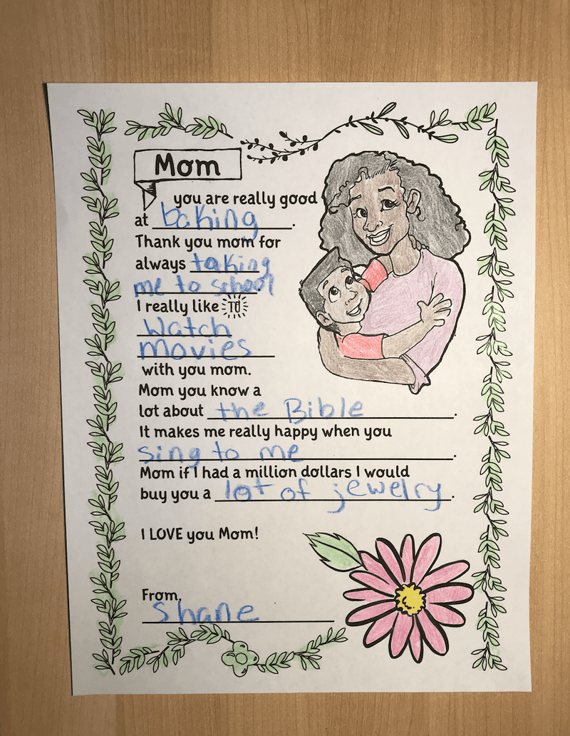 Mother's Day Craft For Children's Church