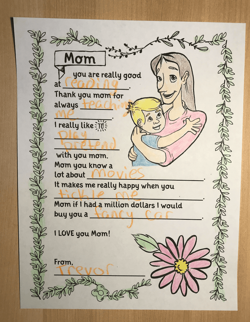 Mother's Day Craft For Children's Church