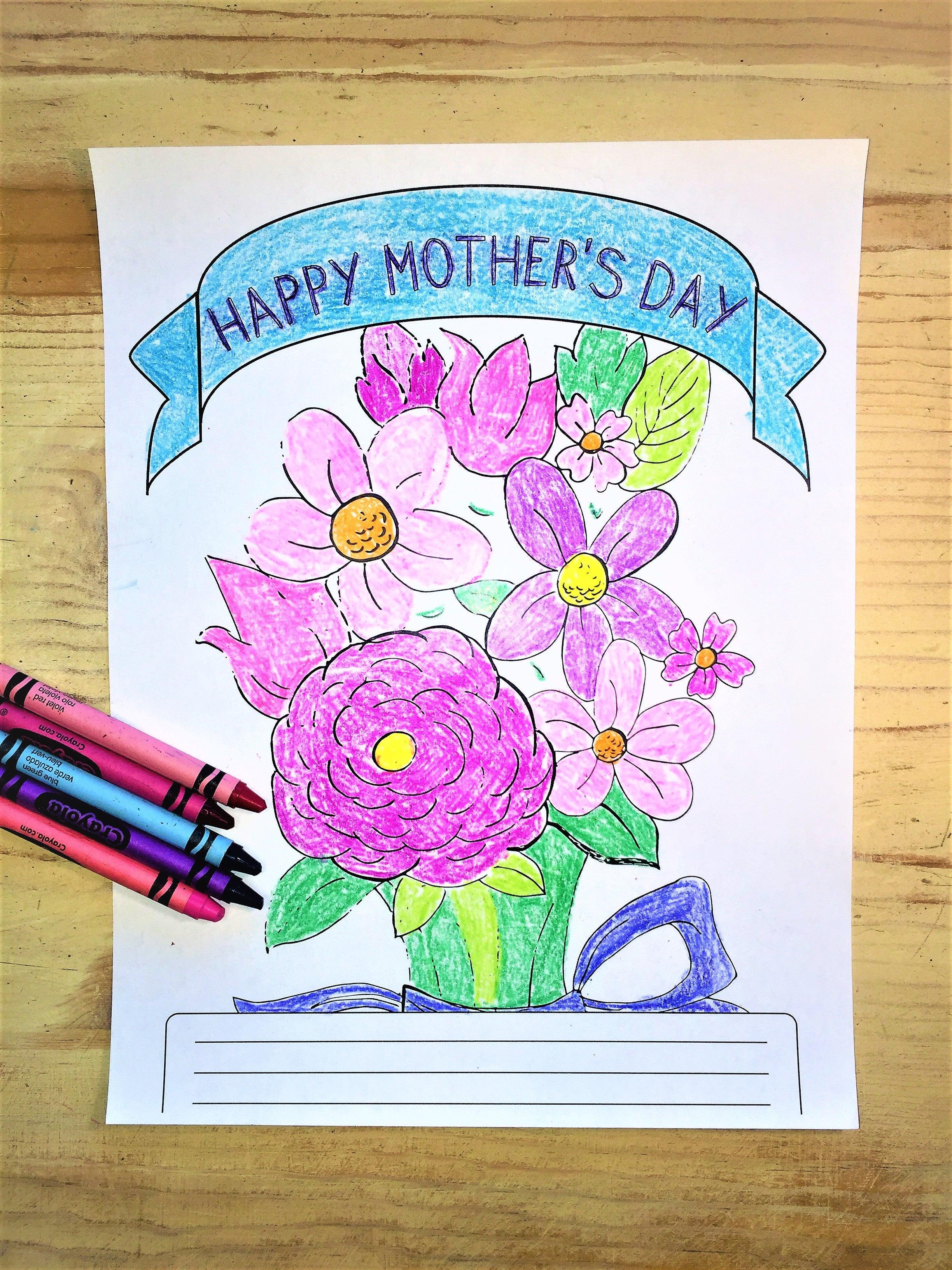 Mother's Day Flowers Coloring Page – Children's Ministry Deals