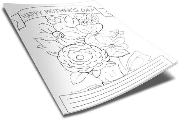 FREE Mother's Day Flowers Coloring Page