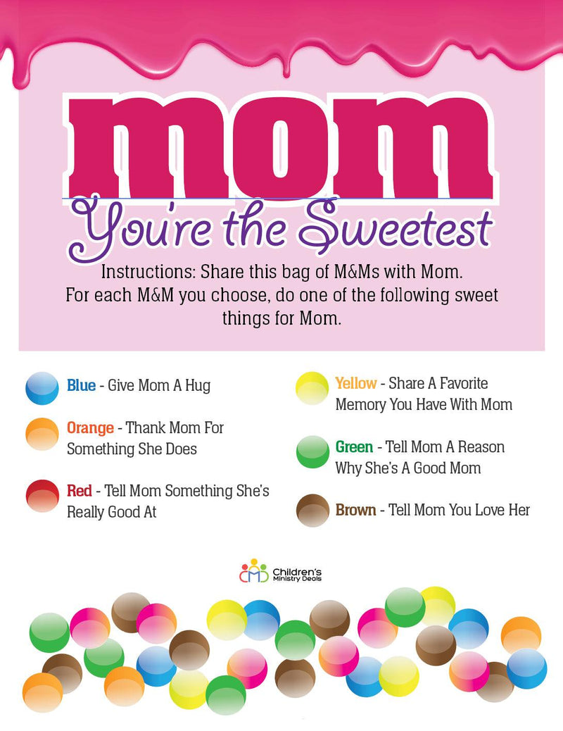 Mother's Day M&Ms Card for Kids - Children's Ministry Deals