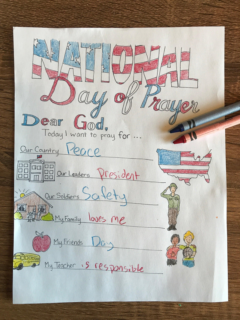 Load image into Gallery viewer, National Day of Prayer Coloring Page

