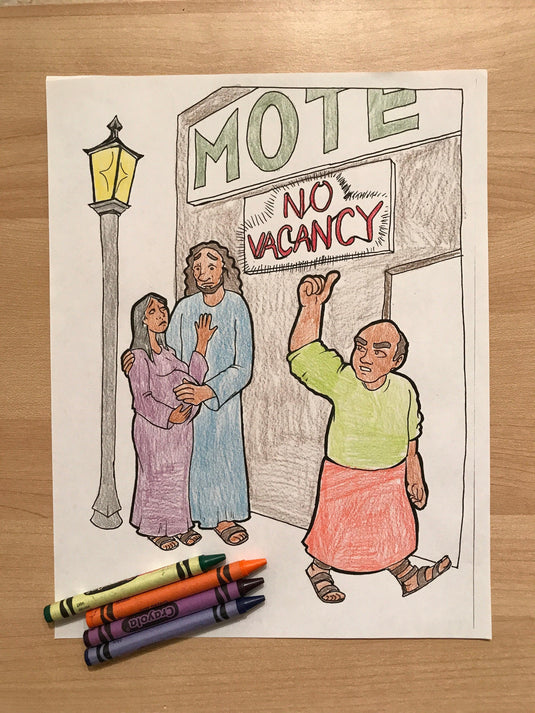 No Room in the Inn Coloring Page